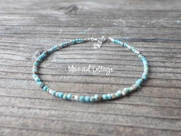 *sv925* Turquoise Bracelet ターコイズ＆カレンシルバー☆ユニセックス 1枚目の画像