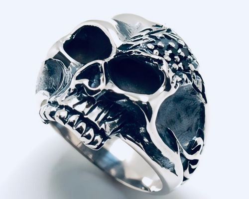 シルバー925 スカルリング ドクロ シルバーアクセサリー ハードロック