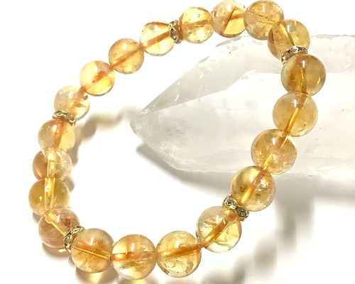 【虹入りあり】シトリン 天然石 ブレスレット 約17㎝　新春セール開催中！ c175d35d8adc2fc099878c50697de4