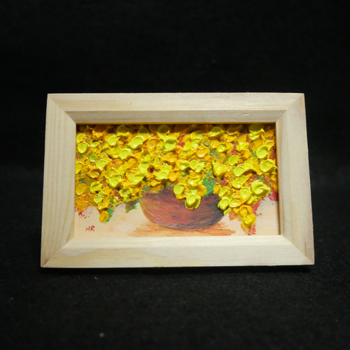 油絵 油彩 油彩画 絵 絵画 ミニ絵画【黄色のミモザ】 油絵 油彩 油彩画 絵 絵画 ミニ絵画【黄色のミモザ】 油絵 油彩