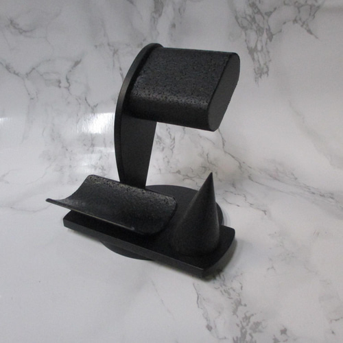 腕時計スタンド　 だ円パイプ　腕時計、リングアクセサリー収納スタンド ウォッチスタンド オールブラックだ円パイプ腕時計スタンド リング