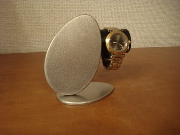 ウォッチスタンド　ラッピング　名入れ　刻印　ブラックかわいいダブルエッグ腕時計スタンド　130316 8枚目の画像