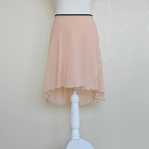 Stina/バレエスカート 巻きスカート　ダスティーピンク stina / black ribbon wrap skirt / dusty pink