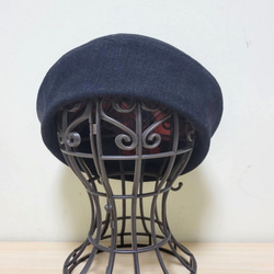ブラック　デニム　ベレー帽　親子コーデ 4枚目の画像
