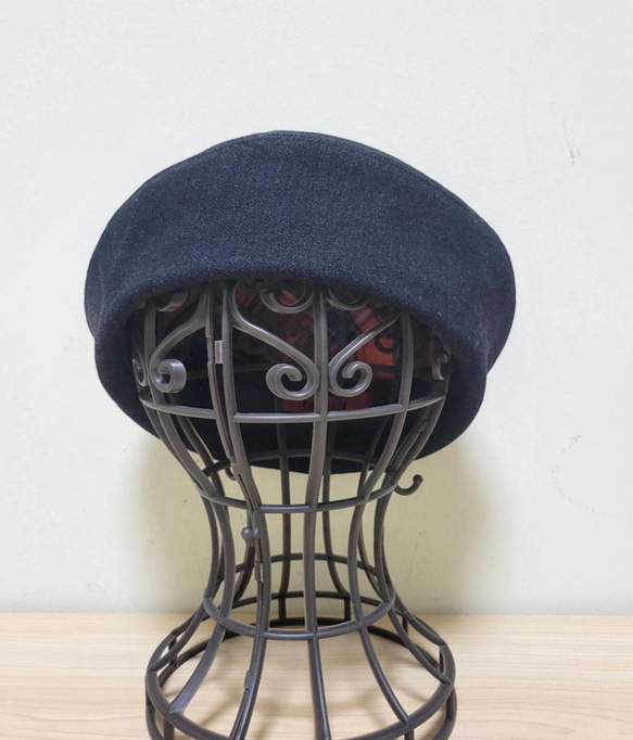ブラック　デニム　ベレー帽　親子コーデ 4枚目の画像