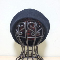 ブラック　デニム　ベレー帽　親子コーデ 3枚目の画像