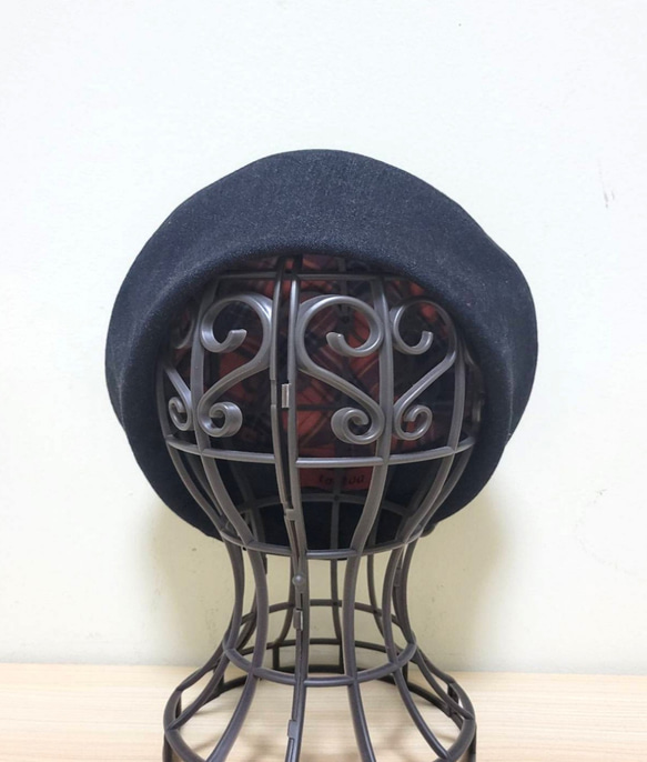 ブラック　デニム　ベレー帽　親子コーデ 3枚目の画像