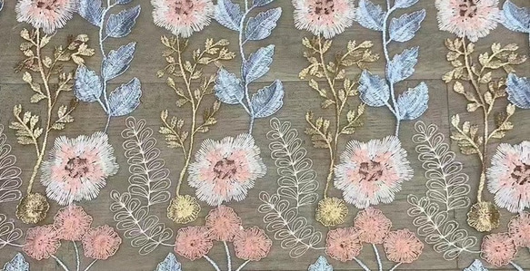 フラワー　刺繍レース 150cm*1.8m　 2枚目の画像