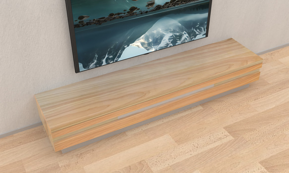 [手作り家具】桧（四国産）無垢材・オイルフィニッシュ・のシンプルなテレビ台 w170 Simple_Plexi 10枚目の画像