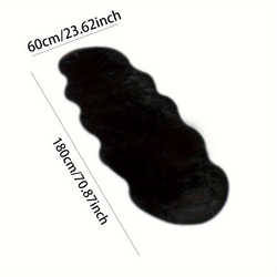 ラグマット カーペット 黒 ブラック 60cm × 180cm ソファーカバー おしゃれ 可愛い at-0024 4枚目の画像