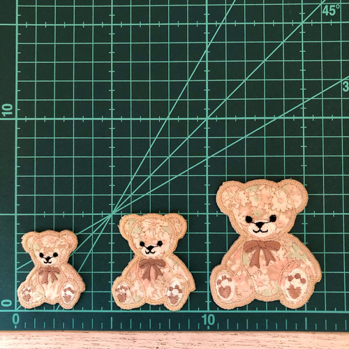 リバティ Libby くまワッペン アップリケ刺繍 ワッペン・アップリケ