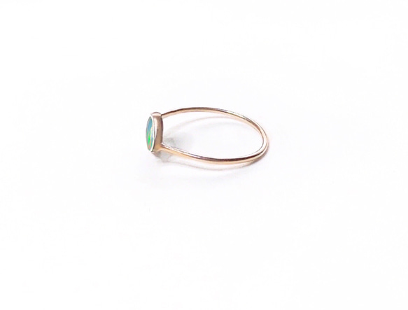 一点もの k18 Ethiopian Opal rose リング No.2/ 受注制作 2枚目の画像