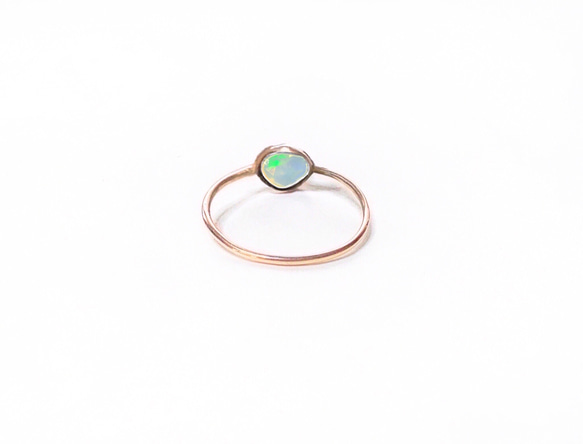 一点もの k18 Ethiopian Opal rose リング No.2/ 受注制作 3枚目の画像