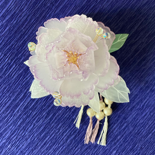 本物花 バレッタ 涼しげ＊＊ 髪飾り 浴衣 ヘアアクセサリー クリップ