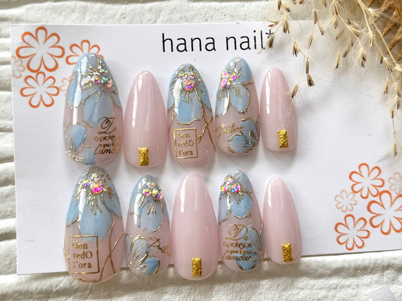 ネイルチップセット 7セット フラワーアート ネイルチップ フラワーアートネイルチップ #67 ネイルチップ（つけ爪