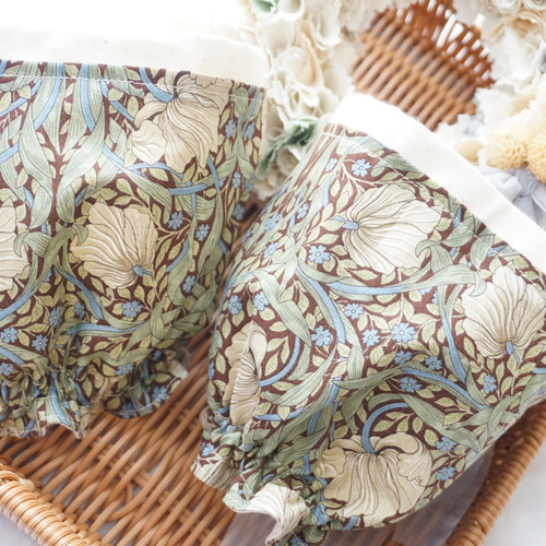 ウィリアムモリス いちご泥棒 ピンパーネル ショート丈アームカバー