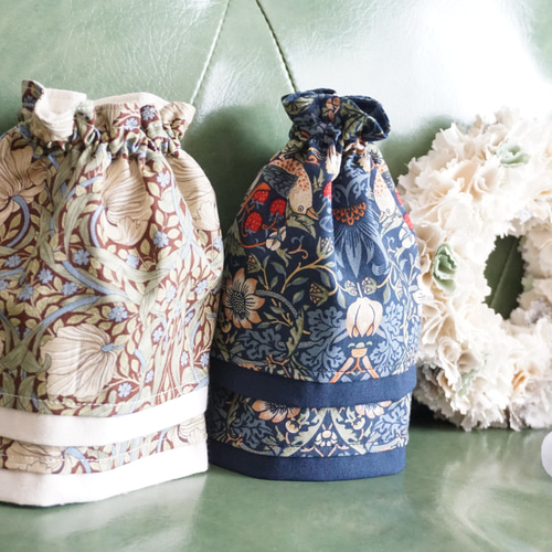 ウィリアムモリス いちご泥棒 ピンパーネル ショート丈アームカバー