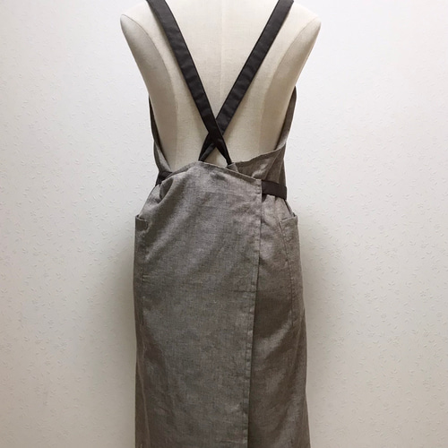 買ってすぐ使える型紙】バッククロスエプロン【M/L/LL/3L/4L/5L