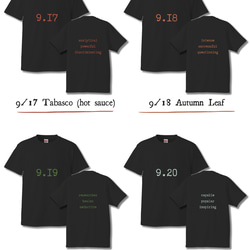 ユニセックスTシャツ【9月｜ブラック】カラーストロロジー (誕生色) バースデーカラー 6枚目の画像