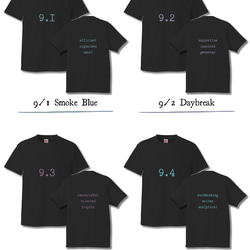 ユニセックスTシャツ【9月｜ブラック】カラーストロロジー (誕生色) バースデーカラー 2枚目の画像