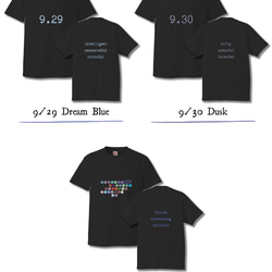 ユニセックスTシャツ【9月｜ブラック】カラーストロロジー (誕生色) バースデーカラー 9枚目の画像