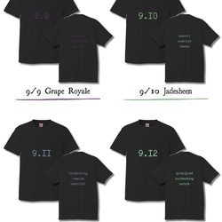 ユニセックスTシャツ【9月｜ブラック】カラーストロロジー (誕生色) バースデーカラー 4枚目の画像