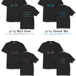 ユニセックスTシャツ【9月｜ブラック】カラーストロロジー (誕生色) バースデーカラー 5枚目の画像