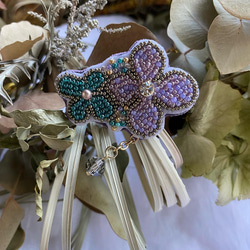 こり 紫陽花 ハリネズミ ビーズ 刺繍 ブローチ ハンドメイド 0a05628849b536181a537c99a39a33