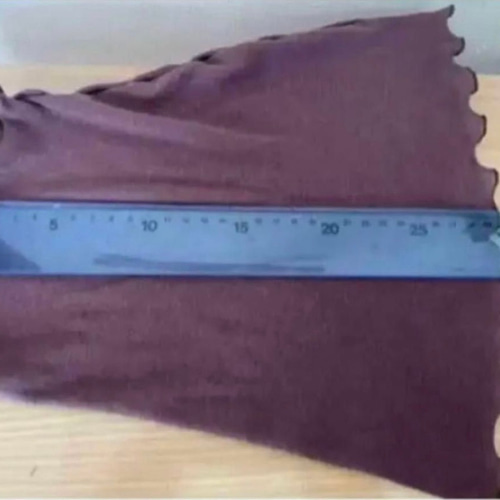 超柔らかスーパーロング綿100%天竺編みチョコレートシングルネック  