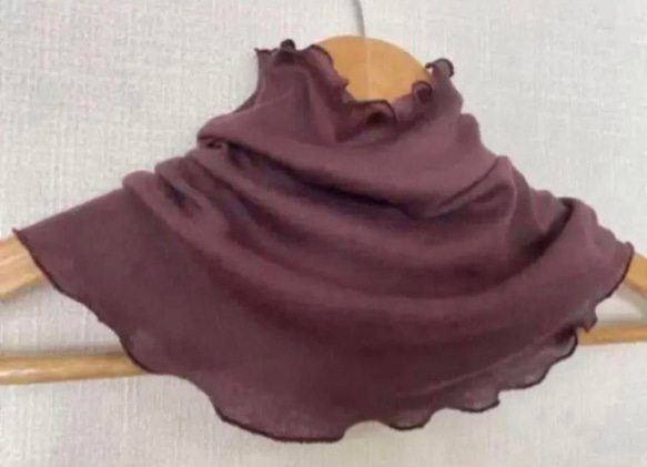 超柔らかスーパーロング綿100%天竺編みチョコレートシングルネック  