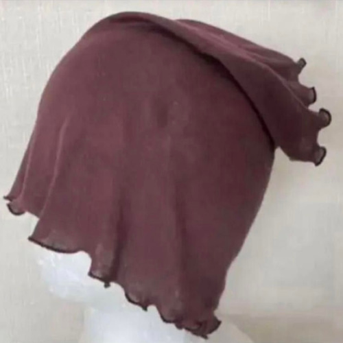 超柔らかスーパーロング綿100%天竺編みチョコレートシングルネック  