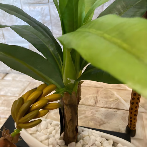 光触媒人工観葉植物ウォールグリーン造花アレンジヤシとバナナ
