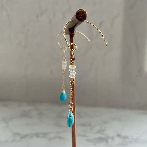 送料無料】 14kgf 天然石 スリーピングビューティー ターコイズ