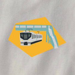電車Tシャツ-跨線橋 2枚目の画像