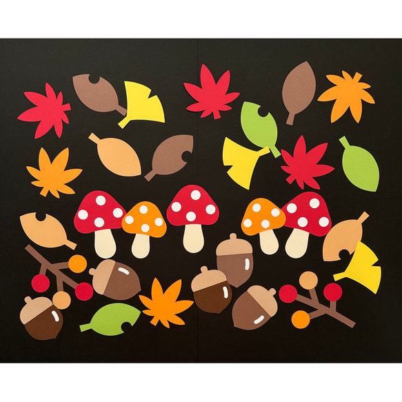 どんぐりアート　恭子ページ 壁面飾り♪ 秋 どんぐり＆もみじ＆いちょう♪ 雑貨・その他 IORI