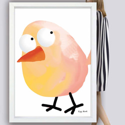 egg bird　鳥　イラスト　ポスター　A4 A3 A2 A1　アート  　アートポスター　sei検索　2757 1枚目の画像