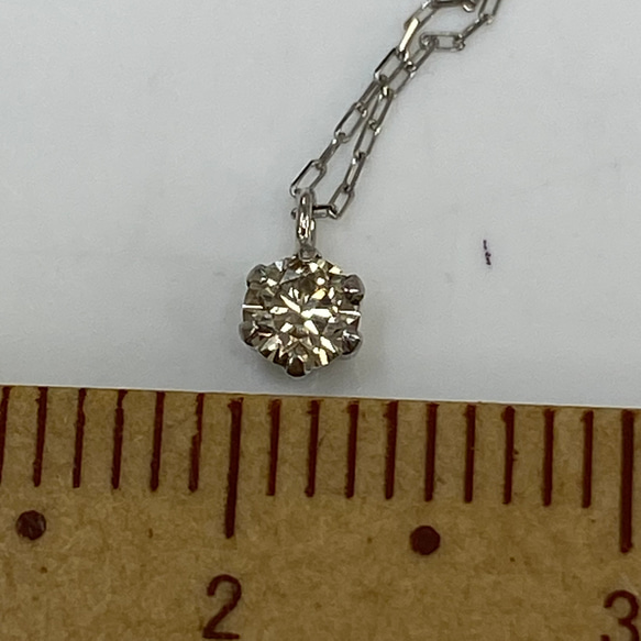 pt850プラチナ 天然ダイヤモンド　プチネックレス 4枚目の画像