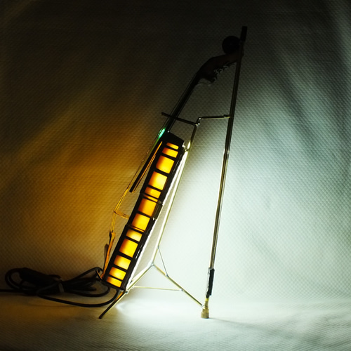 高さ31cm、ステンドグラスのバイオリン（LED付き）3L ver.4-438