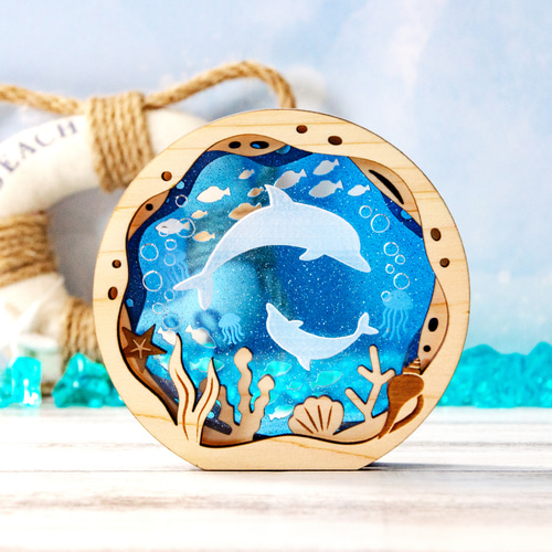 美品】オルゴール イルカ 陶器 置物 インテリア 工芸品 美術品 A1437