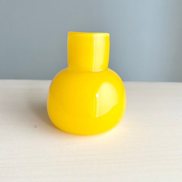 【母の日ギフトにも】+yuragi no.3 黄色い花瓶　yellow vase 3枚目の画像