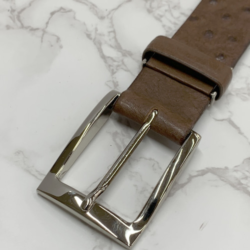 日本製 クライン・カルー オーストリッチ ベルト 上質 Lサイズ 35