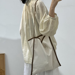 新作シンプル綿シャツ・春カラー・コットンブラウス・ストライプのトーブス・夏 8枚目の画像