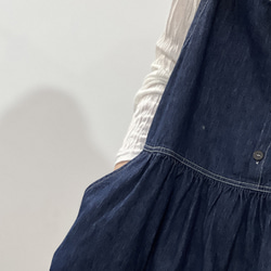 コットン新しいファッション.ジーンズのベストタイプのスカート.ゆったりワンピース.綿 7枚目の画像