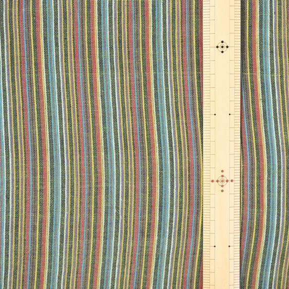 【アウトレット特価品】AN0520（GS439）ネパール・コットン・ストライプ・手織り生地 2枚目の画像