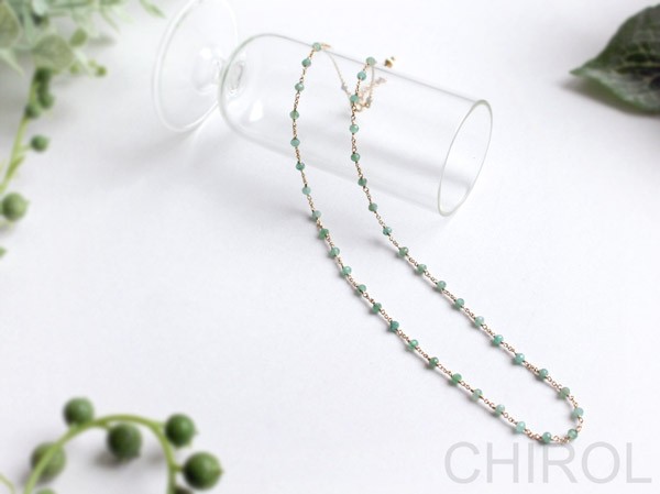 エメラルド ネックレス/ 14kgf