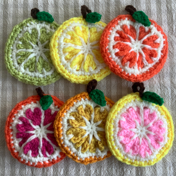 【ぴい】アクリルたわし色々。140枚。 アクリルたわし フルーツ 6個セット その他キッチン小物 a*choco 通販