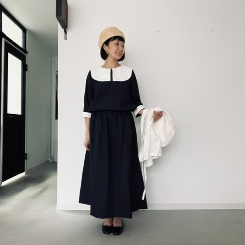 ギャザースカート　プルオーバー手縫い 真っ直ぐ縫うだけ！好きな長さで作れる、型紙不要のギャザー