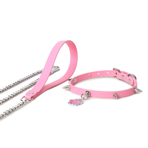 【オーダー】◇本革◇ リアル？苺な♪ポシェット&ペットチョーカー☆ ROSE EMBROIDERED COTTON SATIN CHOKER｜FETICO フェティコ