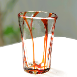 カラフルひとくちグラス【レッド】　～ペルシャの手吹きガラス～ 3枚目の画像