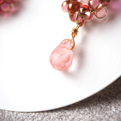 七宝焼 紫陽花の雨露♡ピアス ~Pink~ 4枚目の画像